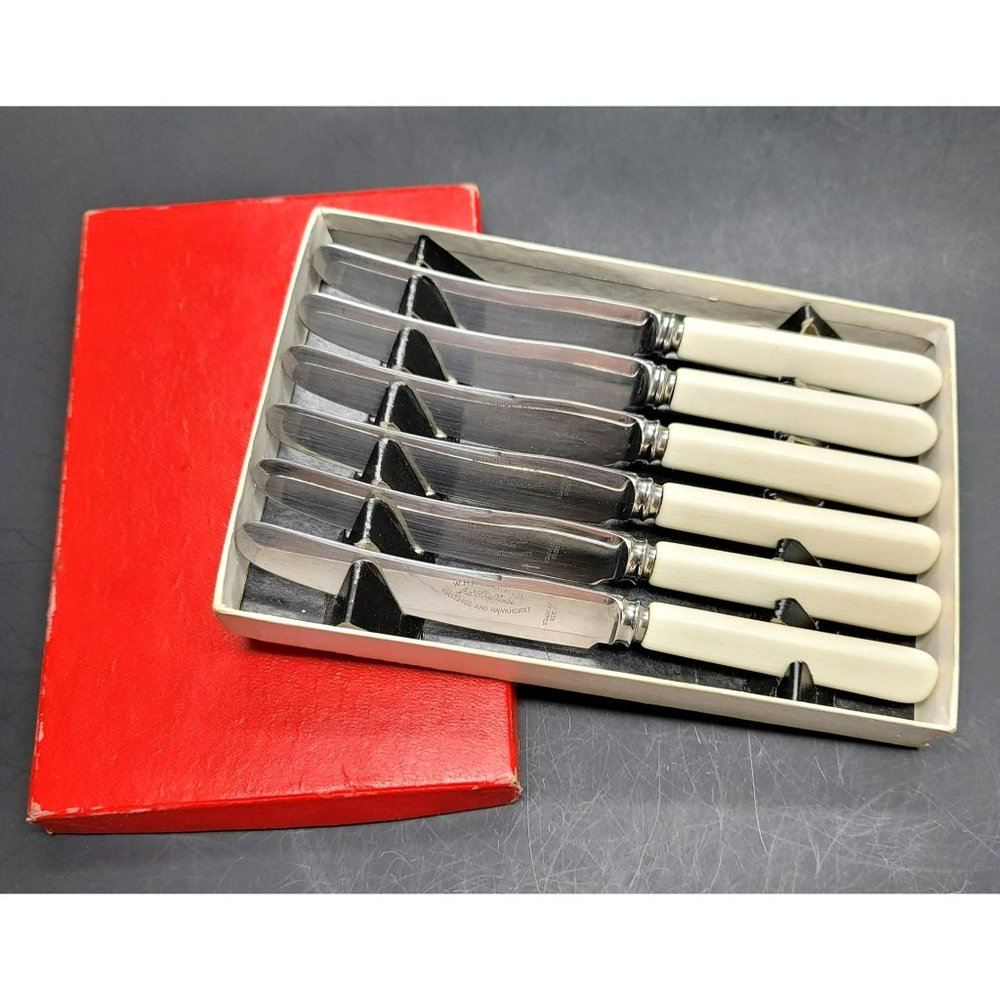 Vintage Stainless Knives Set of 6 Mozley Sheffield Price England BT002